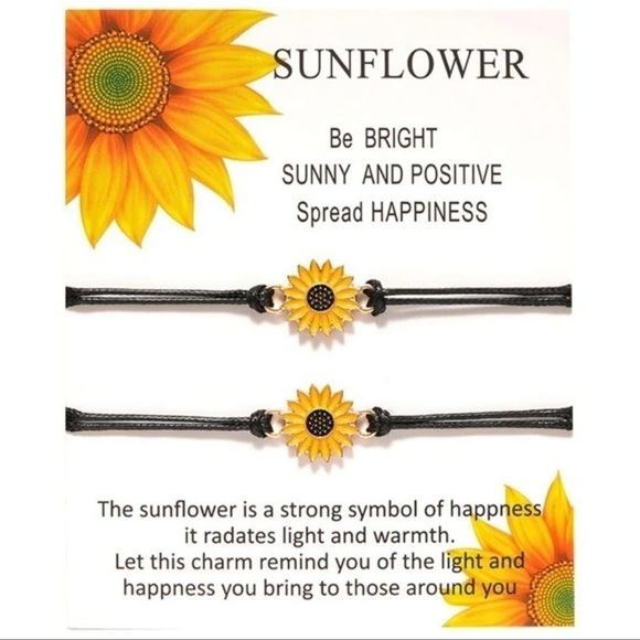 BEST FRIENDS SUNFLOWER BRACELET DUO SET - Picture 4 of 4